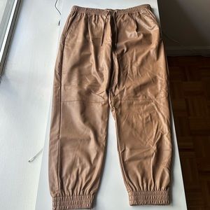Zara Leather Joggers